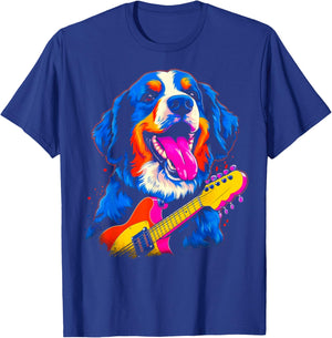 Bernese Mountain Dog Guitar T-Shirt - T-Shirt | Royal