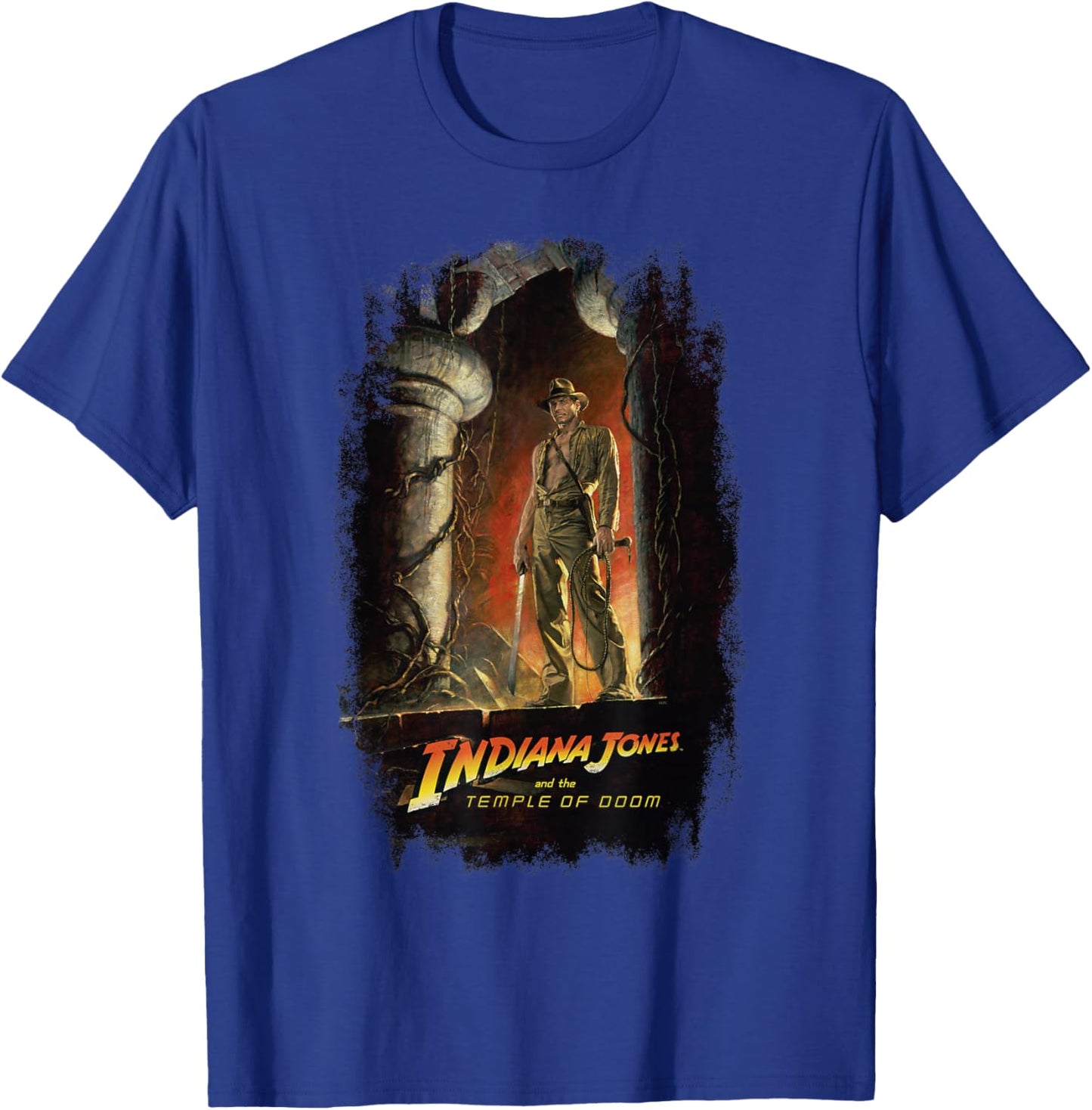 Lucasfilm Indiana Jones and The Temple of Doom Poster Art T-Shirt - T-Shirt | Royal