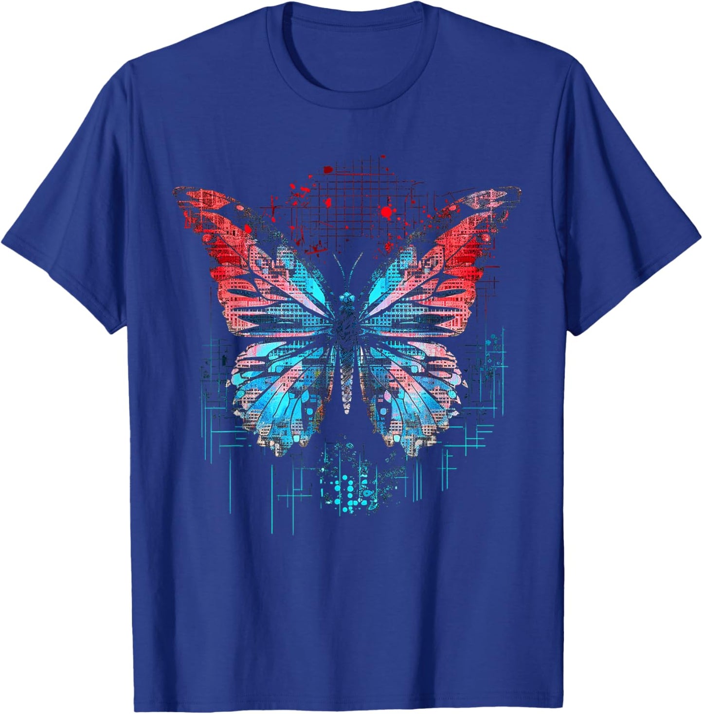 Schmetterling Fantasy Geometrische Tierkunst Schmetterling T-Shirt - T-Shirt | Royal