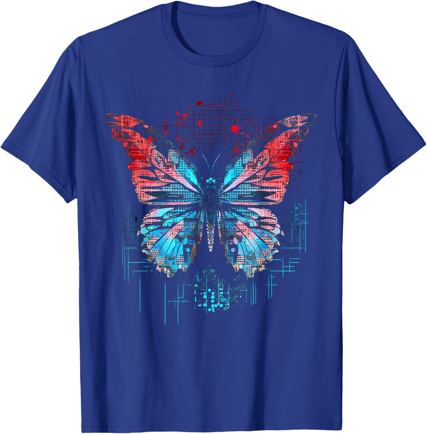Schmetterling Fantasy Geometrische Tierkunst Schmetterling T-Shirt - T-Shirt | Royal