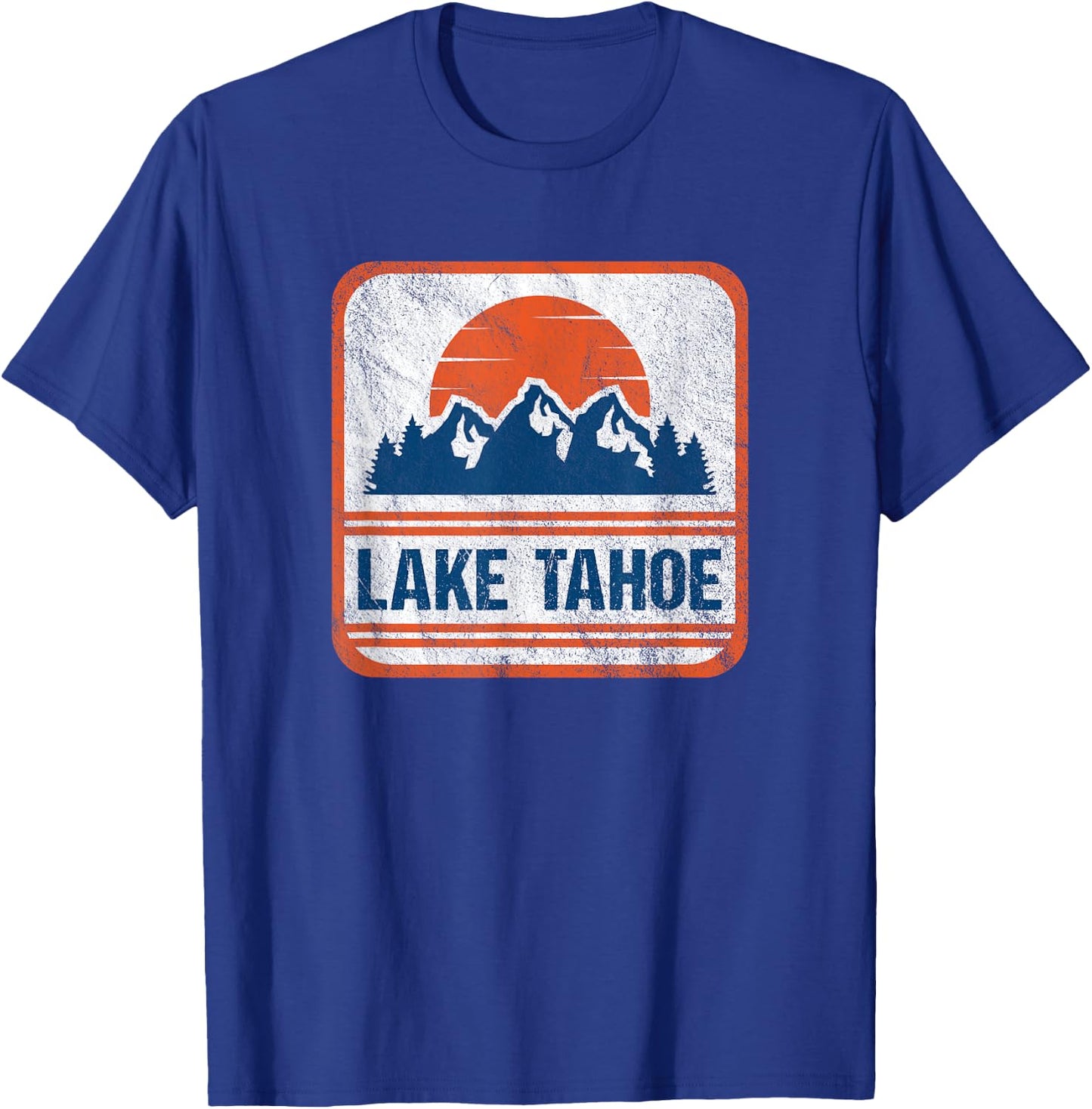 Retro Vintage Lake Tahoe T-Shirt - T-Shirt | Royal