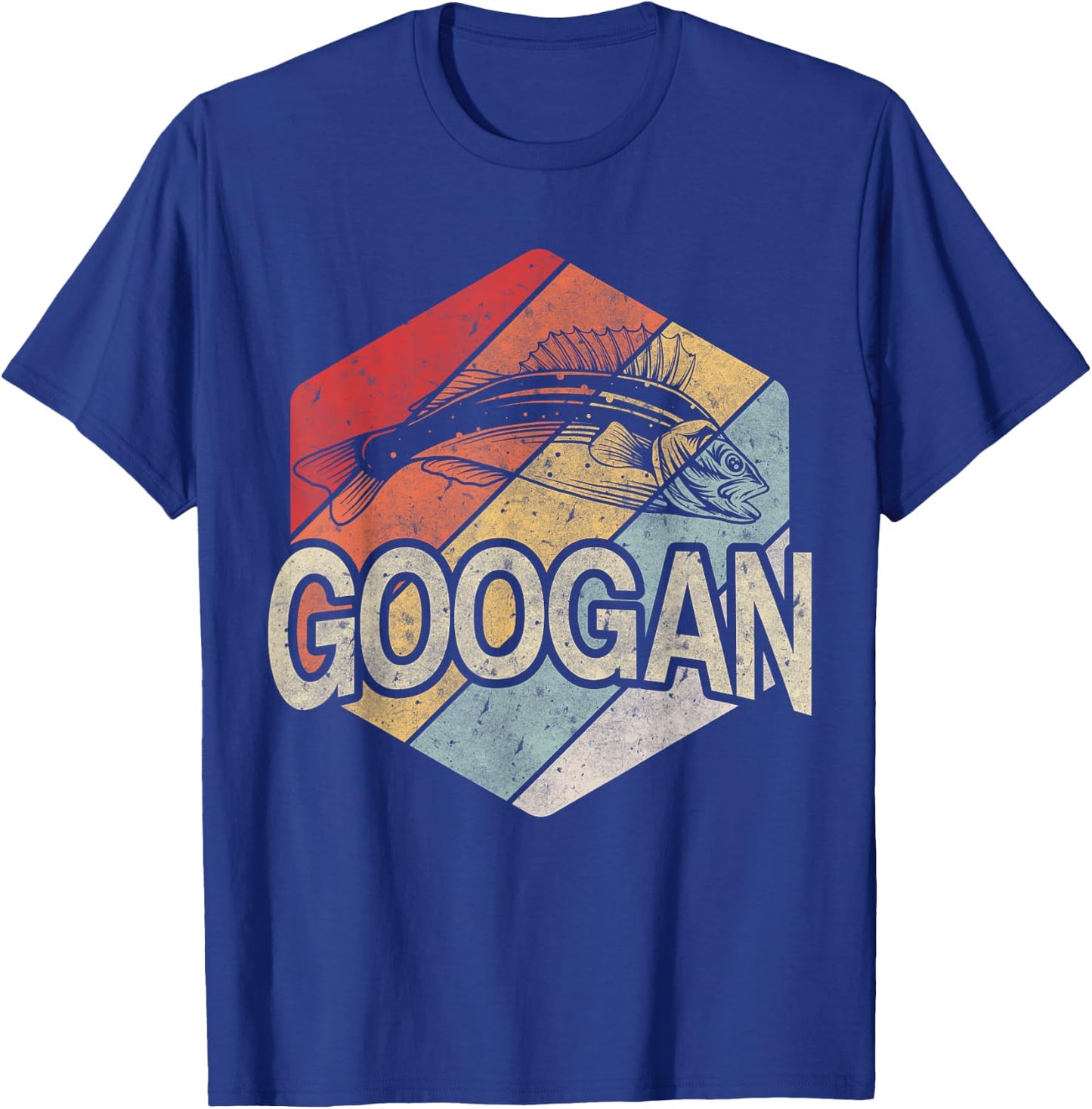 Retro Googan Fish Fishing Vintage Sunset Funny Fisherman Fan T-Shirt - T-Shirt | Royal