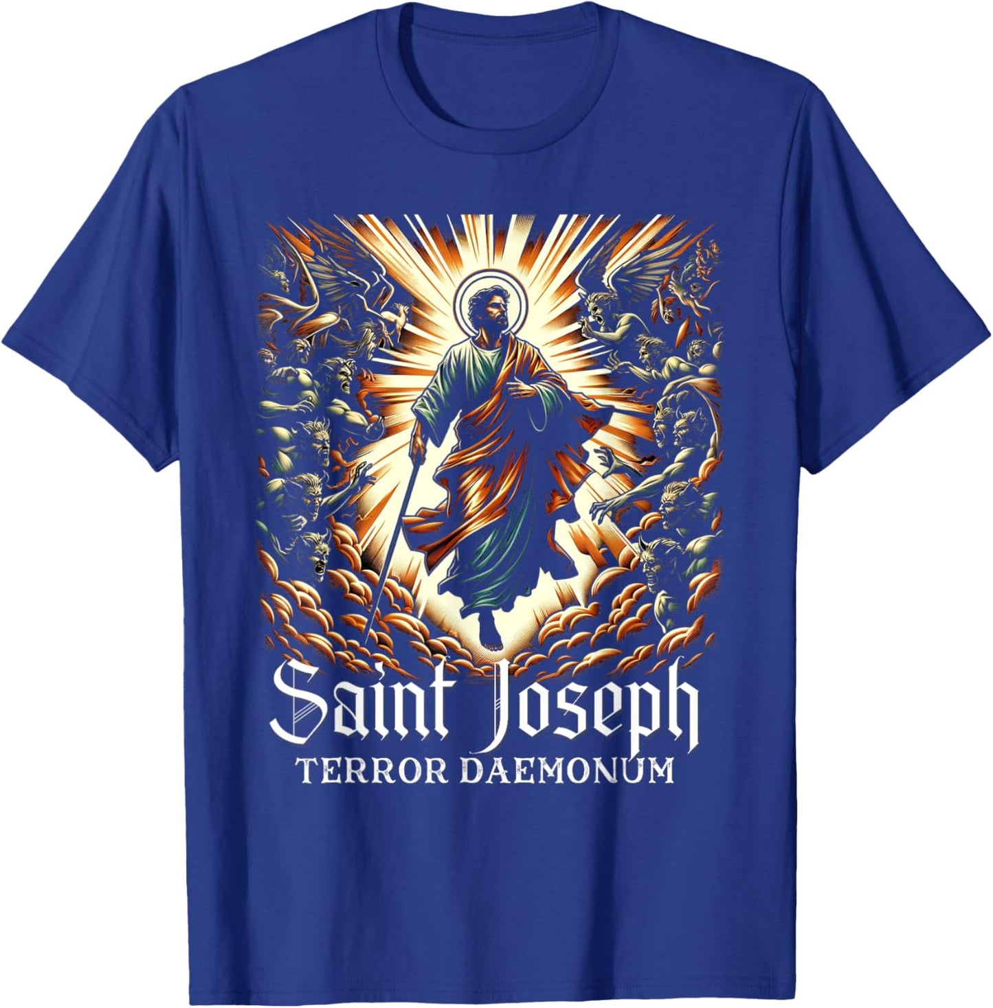 Saint Joseph Catholic Father And Worker T-Shirt - T-Shirt | Royal