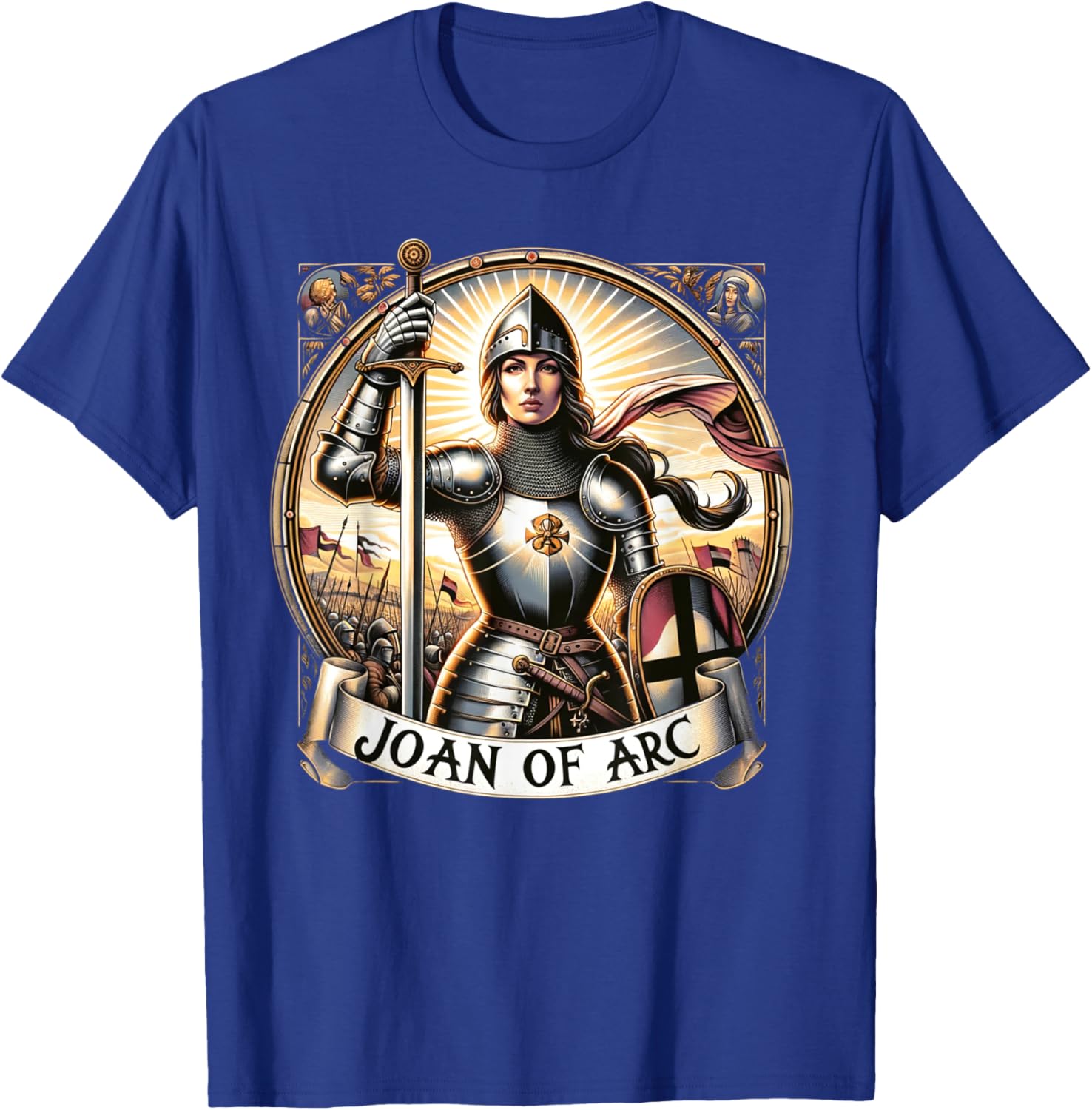 Saint Joan of Arc Catholic T-Shirt - T-Shirt | Royal