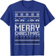 Hilliard Bradley Jaguars Logo Merry Christmas Ugly Sweater T-Shirt - T-Shirt | Royal