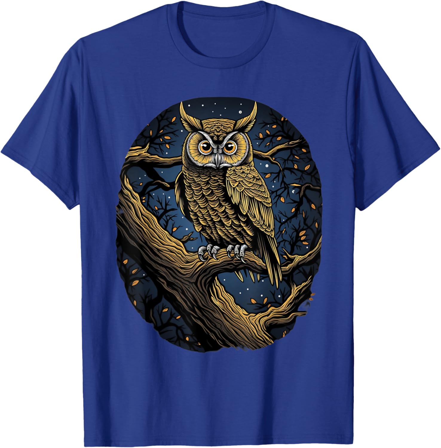 Moonlit Majesty Owl T-Shirt - T-Shirt | Royal