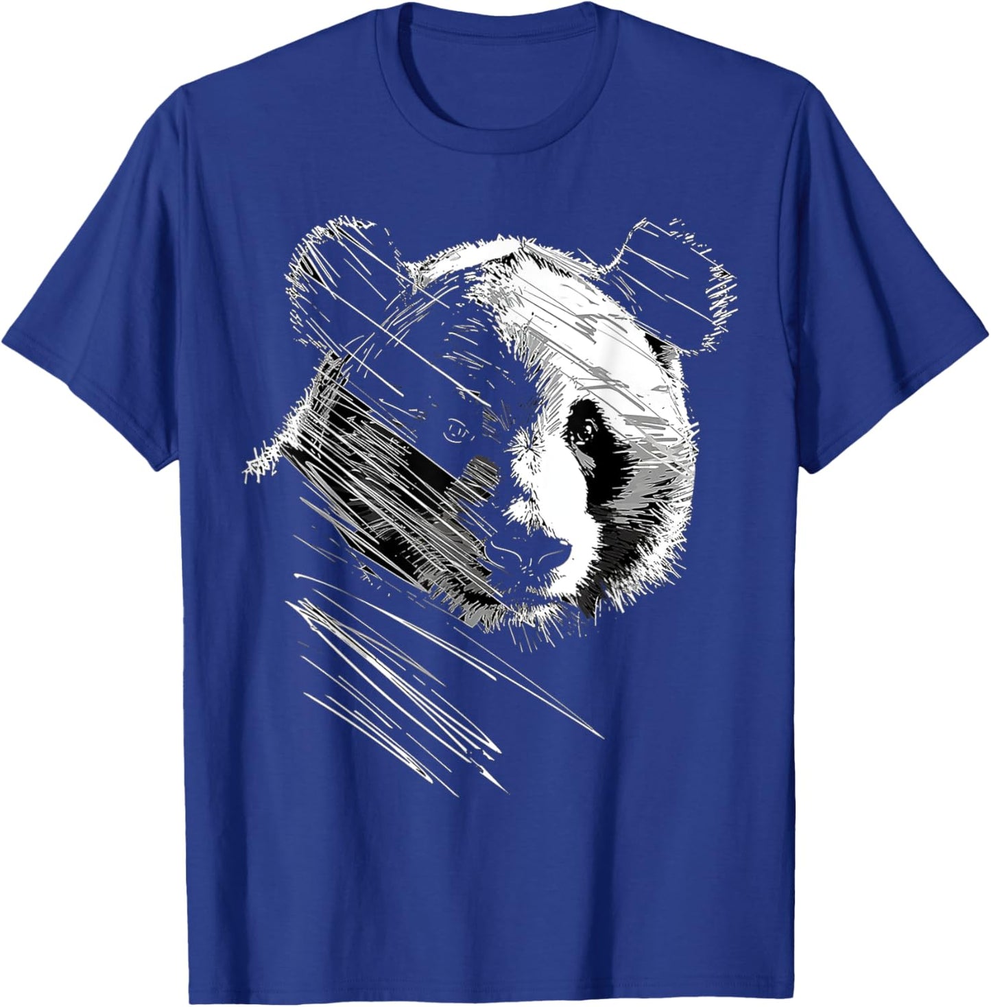 Panda Drawing Animal Abstract Art Panda T-Shirt - T-Shirt | Royal