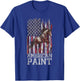 Vintage US Flag American Paint Horse Lover, Horseback Riding T-Shirt - T-Shirt | Royal