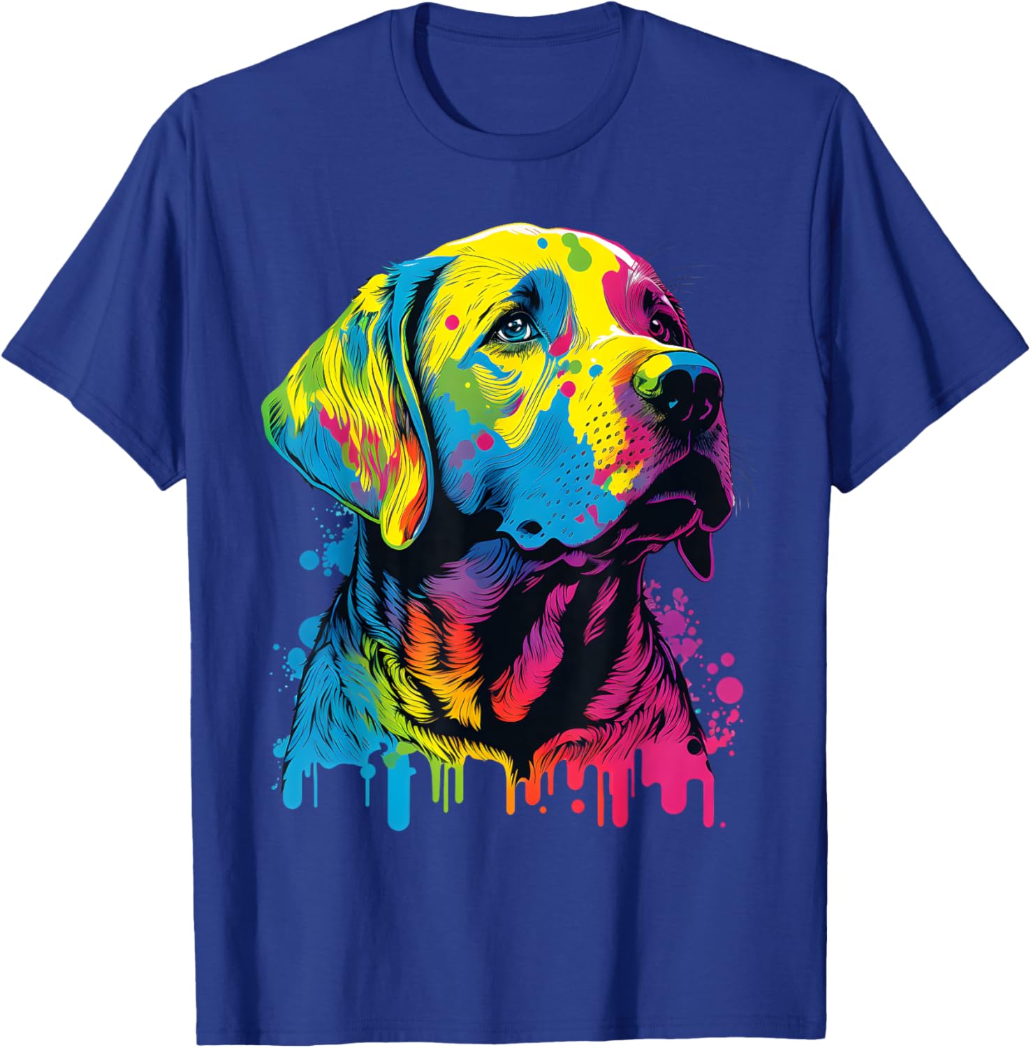 Colorful Pop Art Labrador Retriever For Dog Lover Labs Owner Men Women Girls Kids T-Shirt - T-Shirt | Royal