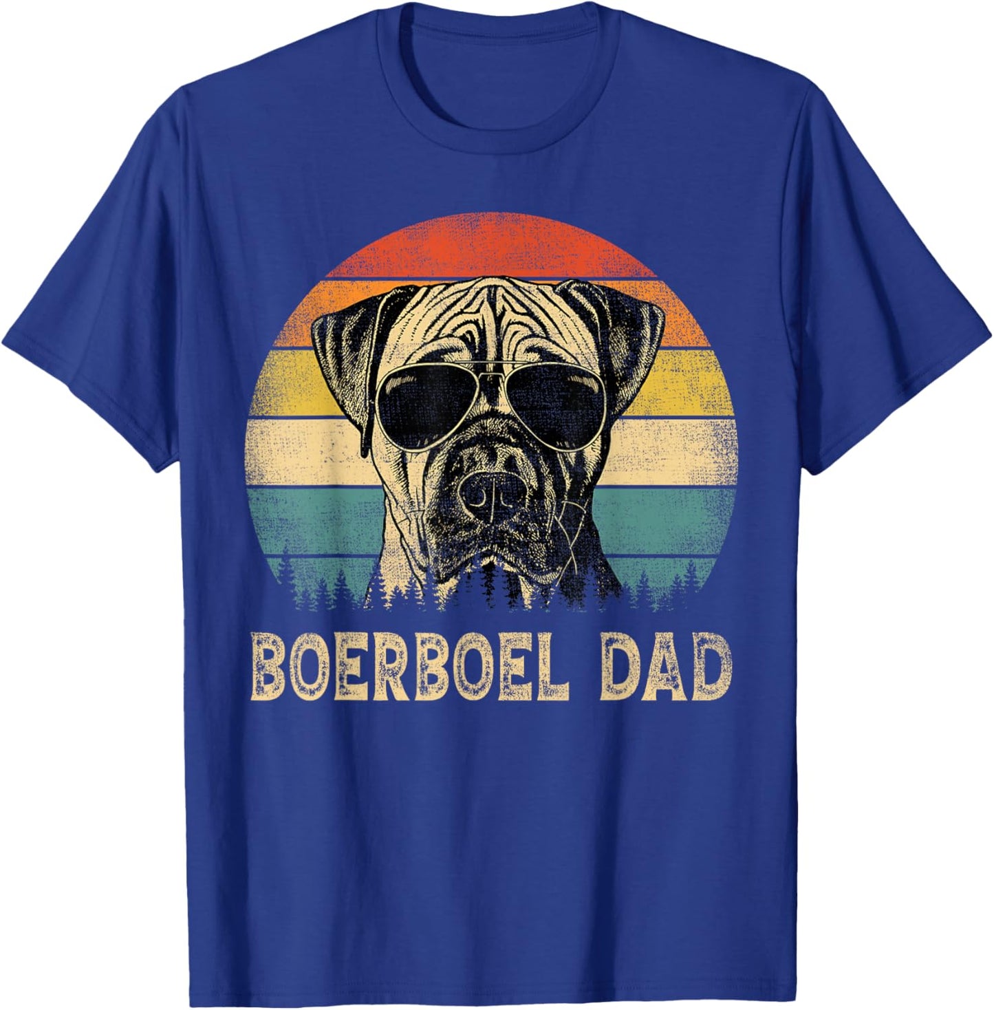 Vintage Boerboel Dad Dog Lovers Father's Day T-Shirt - T-Shirt | Royal
