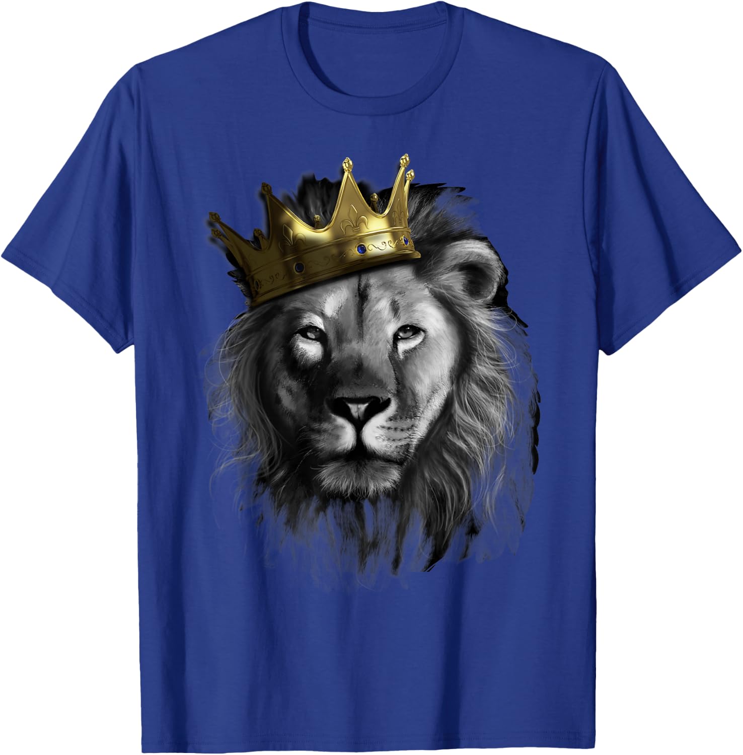 King Lion With Crown Street Art T-Shirt - T-Shirt | Royal