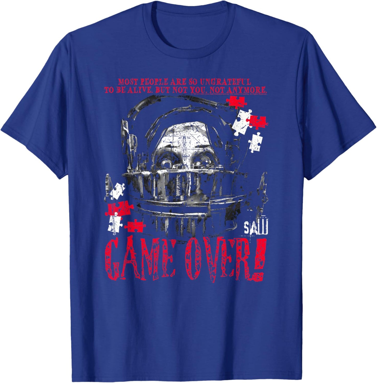 Saw Game Over Head Trap Horror Movie T-Shirt - T-Shirt | Royal