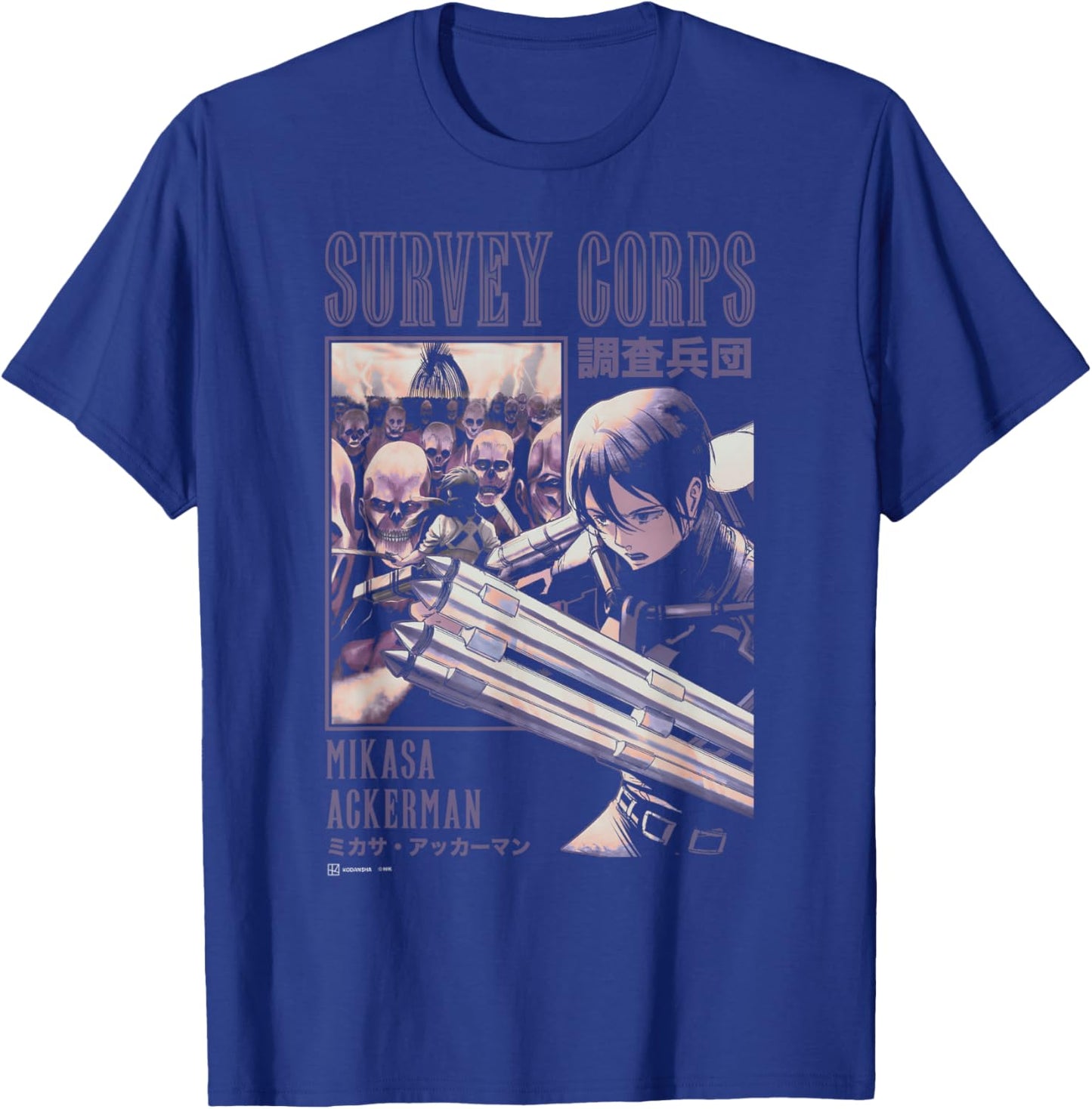 Attack on Titan Mikasa Ackerman Survey Corps Epic Poster T-Shirt - T-Shirt | Royal