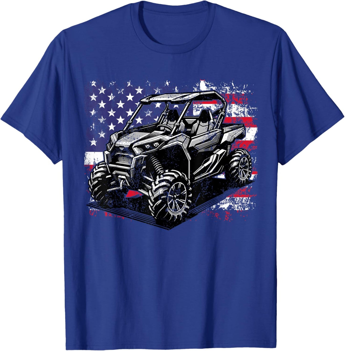 American Flag UTV Side by Side 4th of July SXS Off Road T-Shirt - T-Shirt | Royal