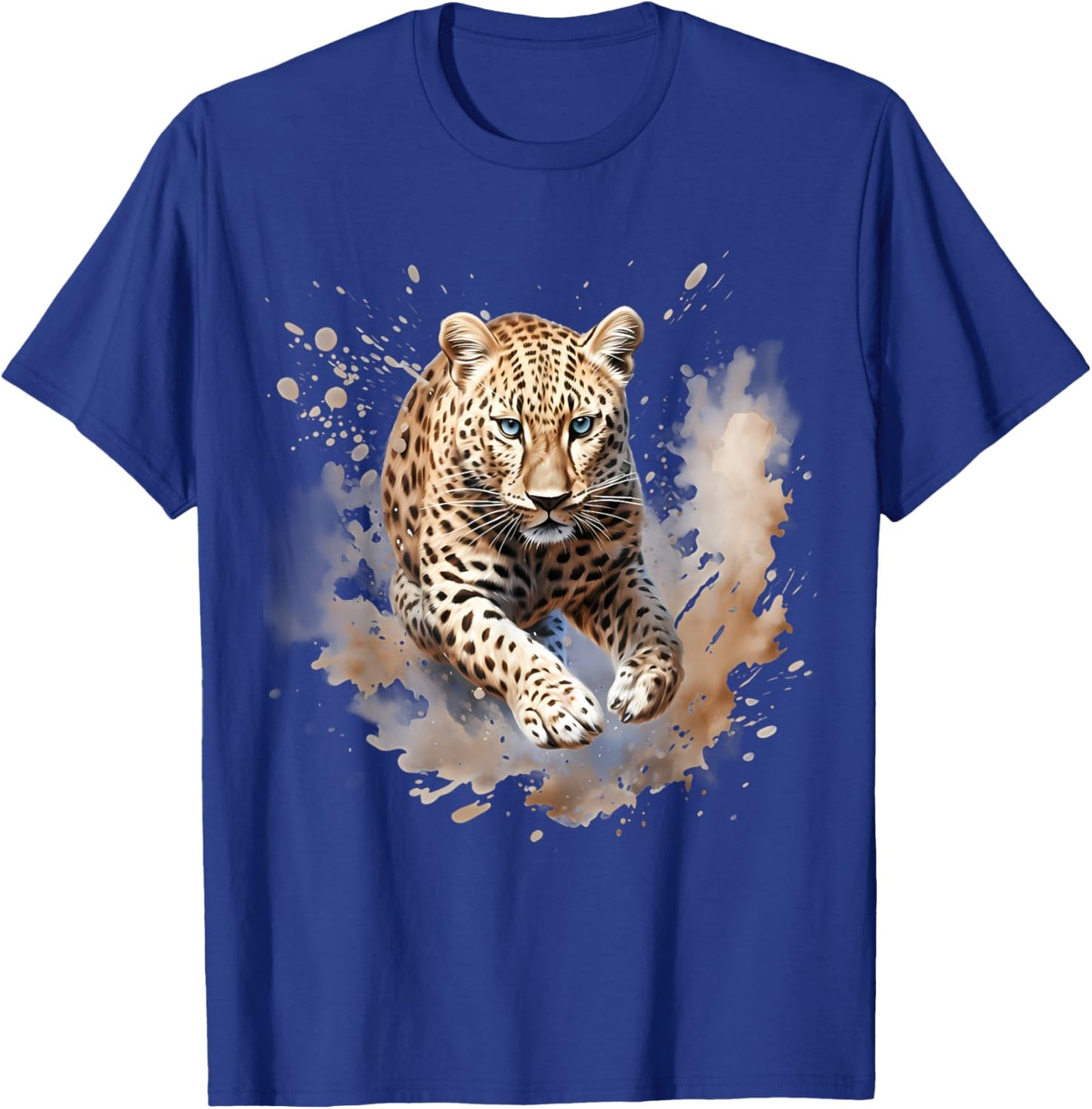 Leopard Safari Tier Kunst Natur Tierwelt Kunstwerk Splash T-Shirt - T-Shirt | Royal
