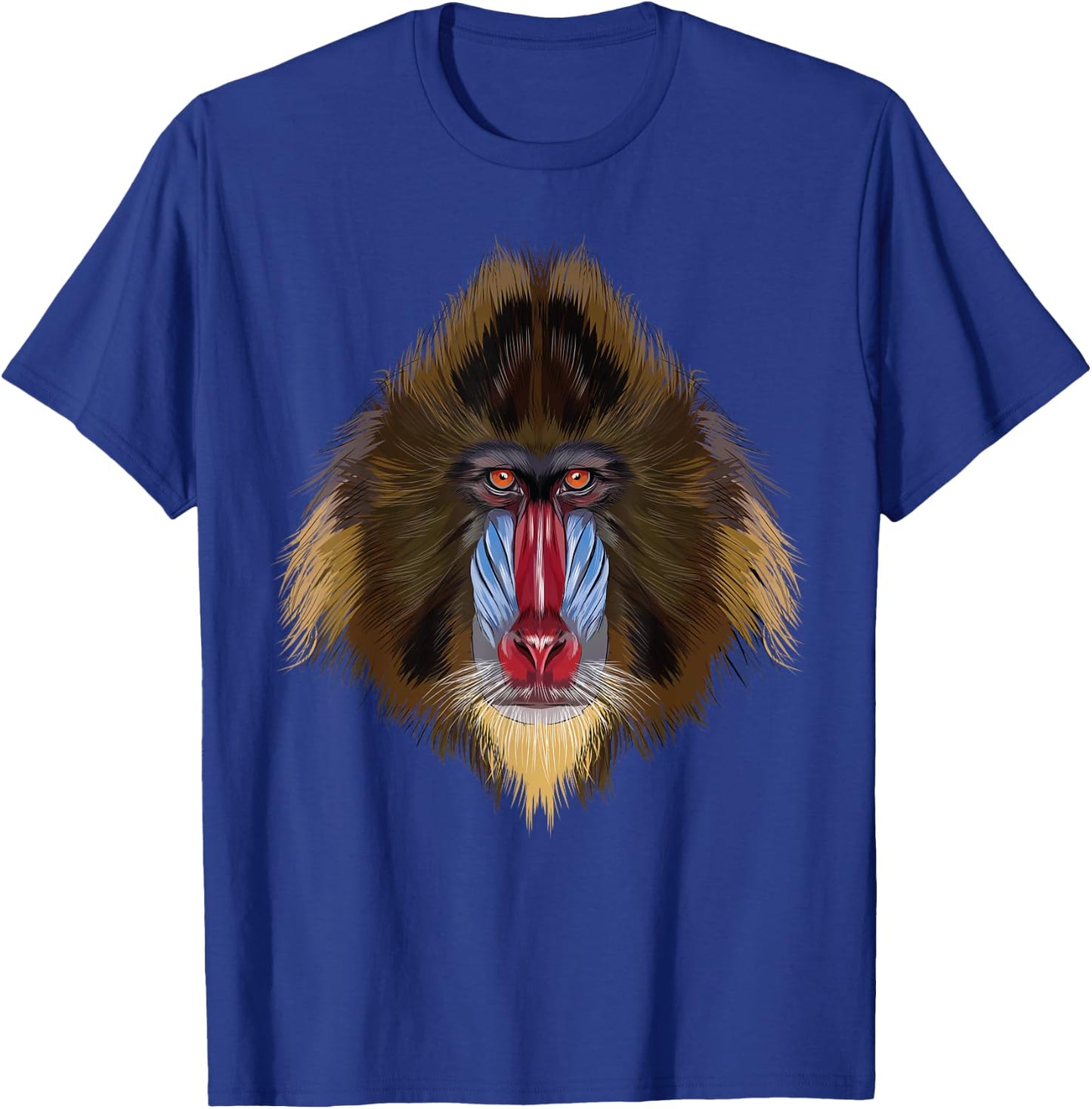monkey Mandrill head art for lovers of African Safari Animal T-Shirt - T-Shirt | Royal