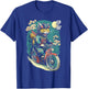 Japanese Samurai Cat on Motorcycle Kawaii Ninja Cat Men Women Kids T-Shirt - T-Shirt | Royal