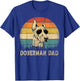 Vintage Doberman Dad Dog Lovers Father's Day T-Shirt - T-Shirt | Royal