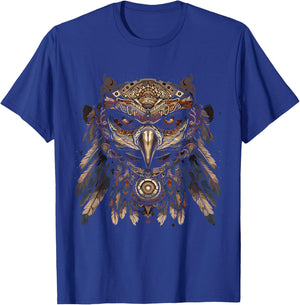 Aztec Eagle Head Calabera Azteca Aztec Inca Maya Culture Art T-Shirt - T-Shirt | Royal