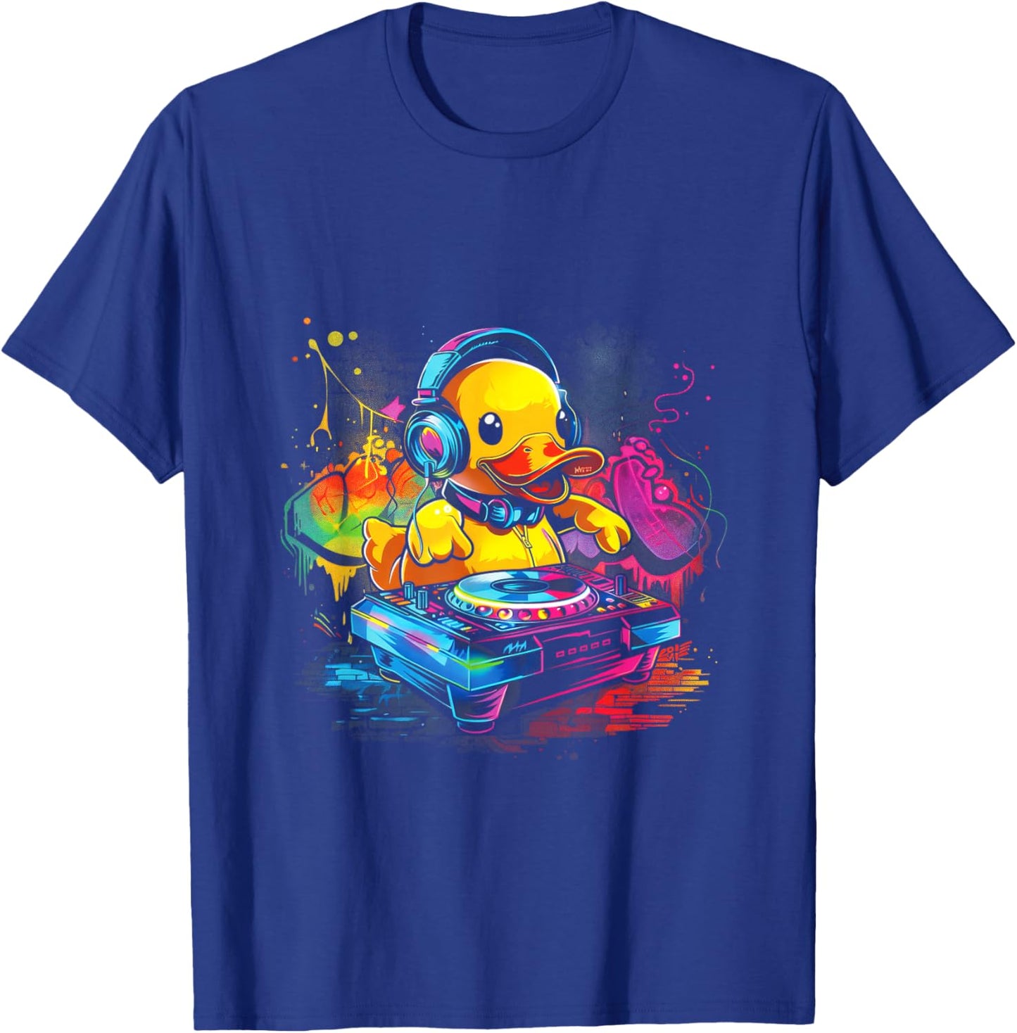 Cute duck DJ Duck DJ Rave Music festival T-Shirt - T-Shirt | Royal
