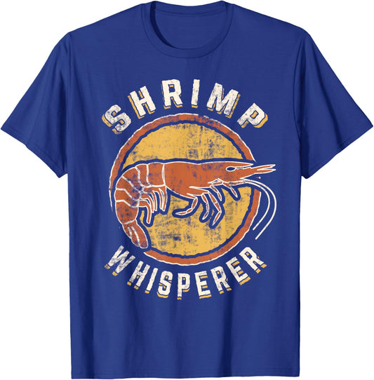 Shrimp Whisperer Vintage Classic Retro Animal Love T-Shirt - T-Shirt | Royal