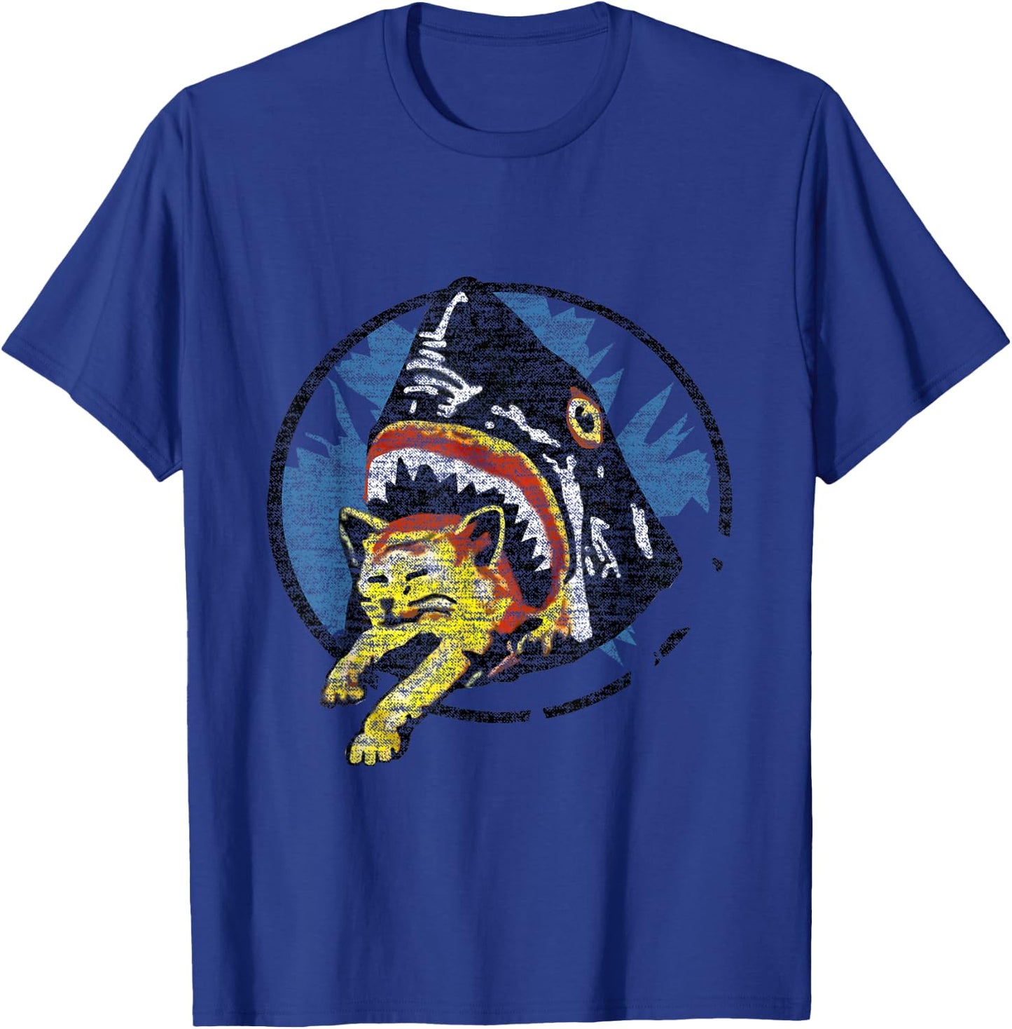 Shark Eating a Cat Shirt T-Shirt - T-Shirt | Royal