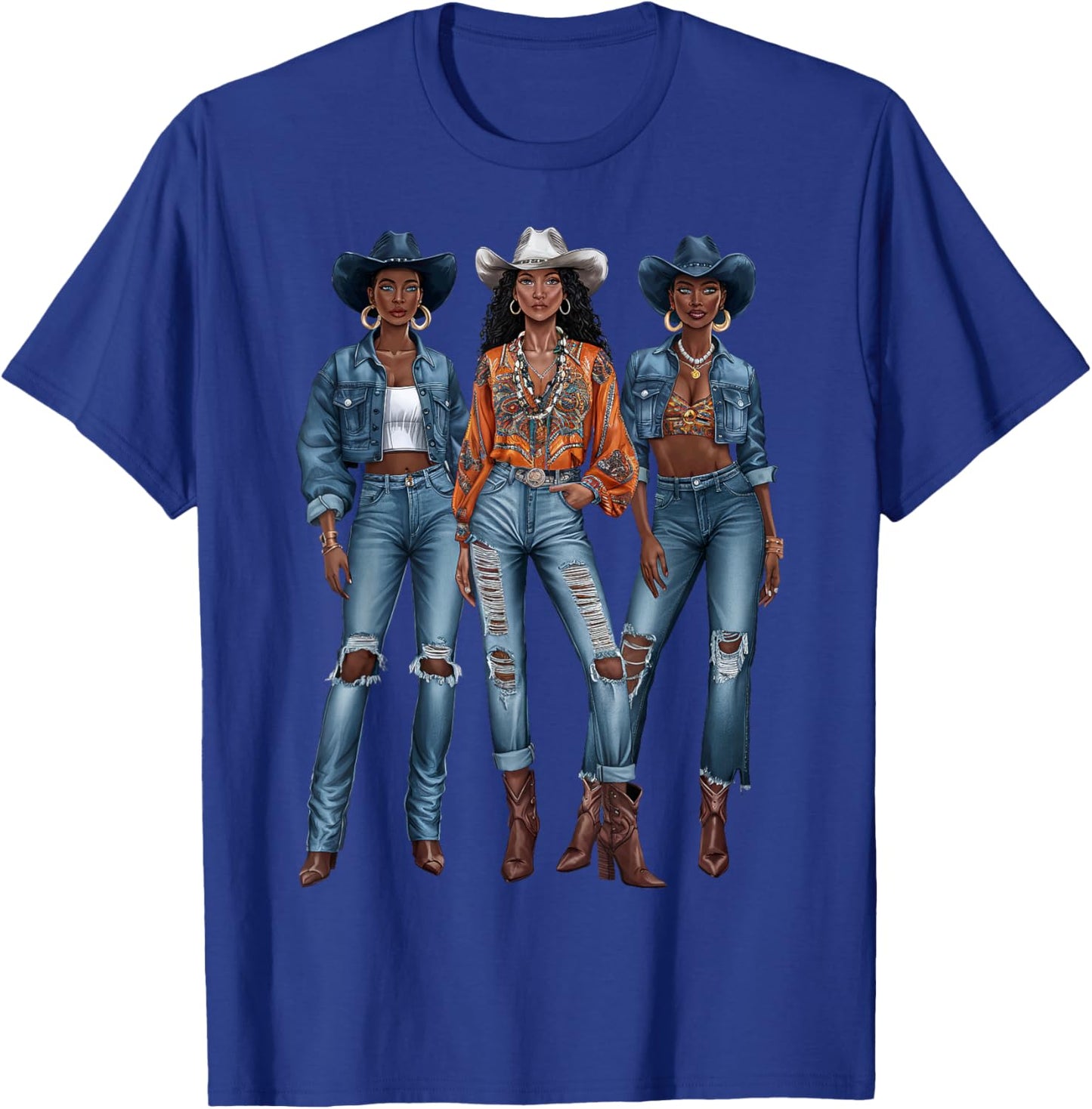 Black Cowgirl Vibes Melanin Black History Texas T-Shirt - T-Shirt | Royal