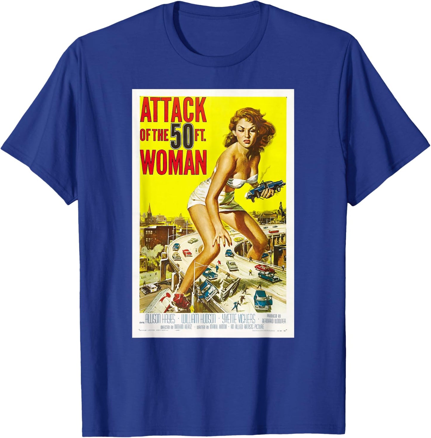 Attack of The 50ft Woman - Vintage Movie Poster T-Shirt - T-Shirt | Royal