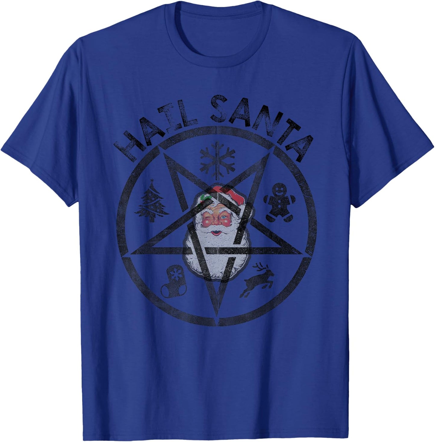 Hail Santa - Not Satan T-Shirt - T-Shirt | Royal