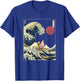 Rooster Kanagawa Wave Funny Surf Animal T-Shirt - T-Shirt | Royal
