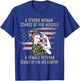A Strong Woman Stands Up For Herself A Female Veteran Proud T-Shirt - T-Shirt | Royal