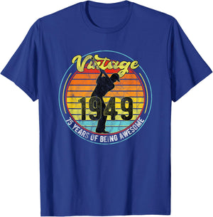 75 Year Old Gifts Vintage Golf Golfer 1949 75th Birthday T-Shirt - T-Shirt | Royal
