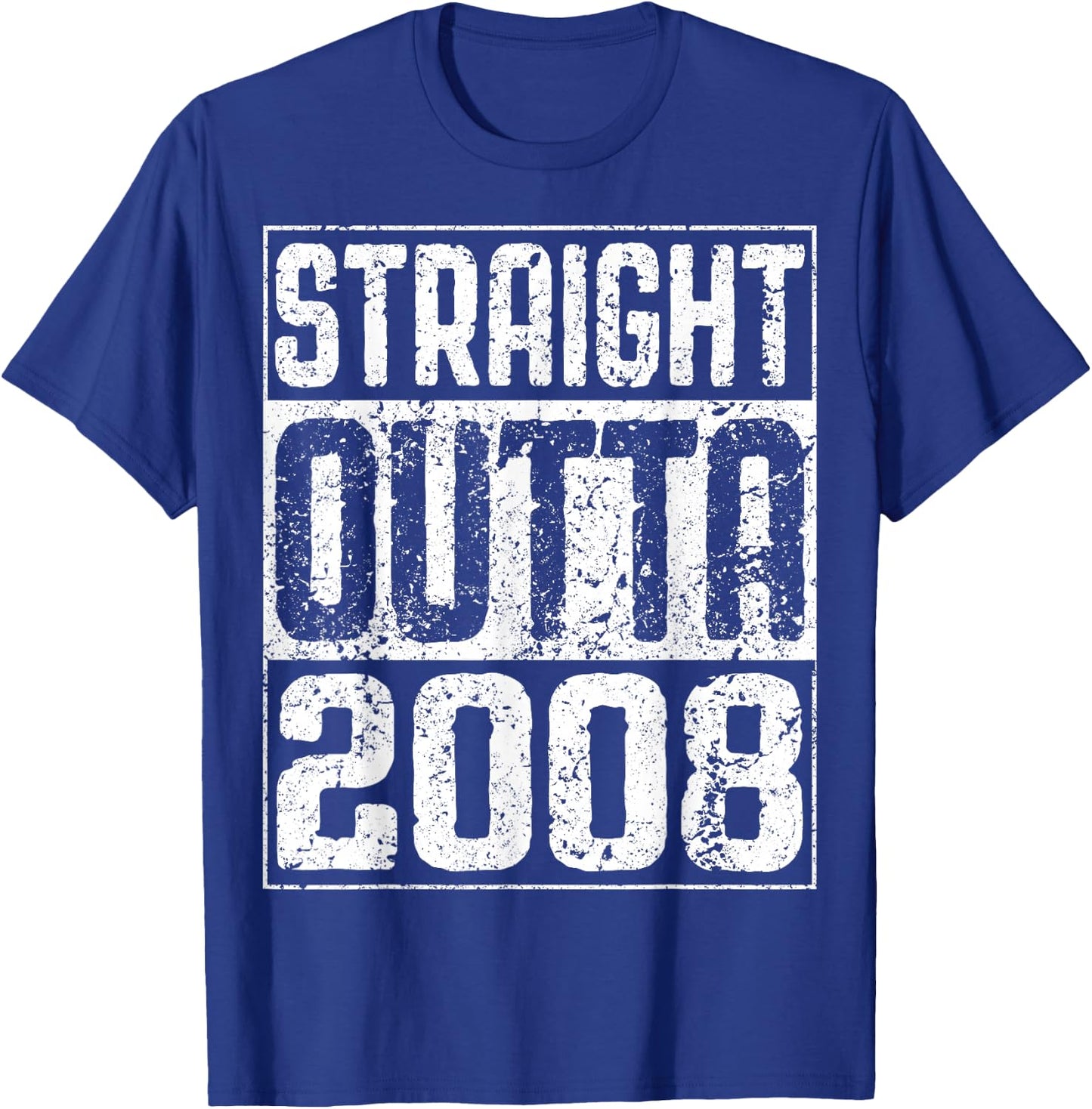 Straight Outta 2008 Shirt 18th Birthday T-Shirt - T-Shirt | Royal