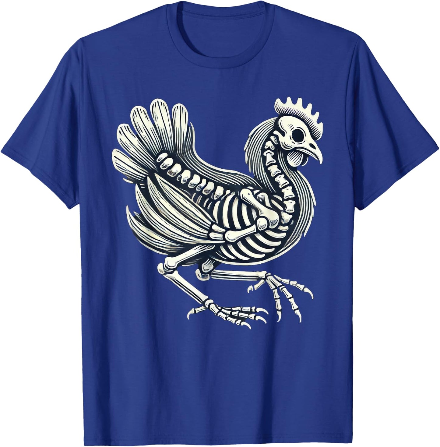 Chicken Skeleton Halloween T-Shirt - T-Shirt | Royal