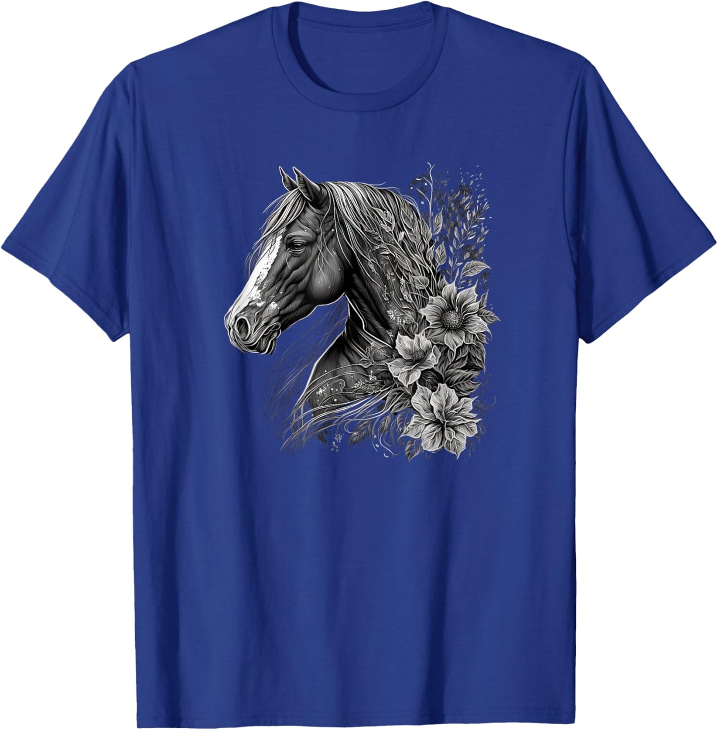 Horse Women kids Girls Riding Horse Lover T-Shirt - T-Shirt | Royal