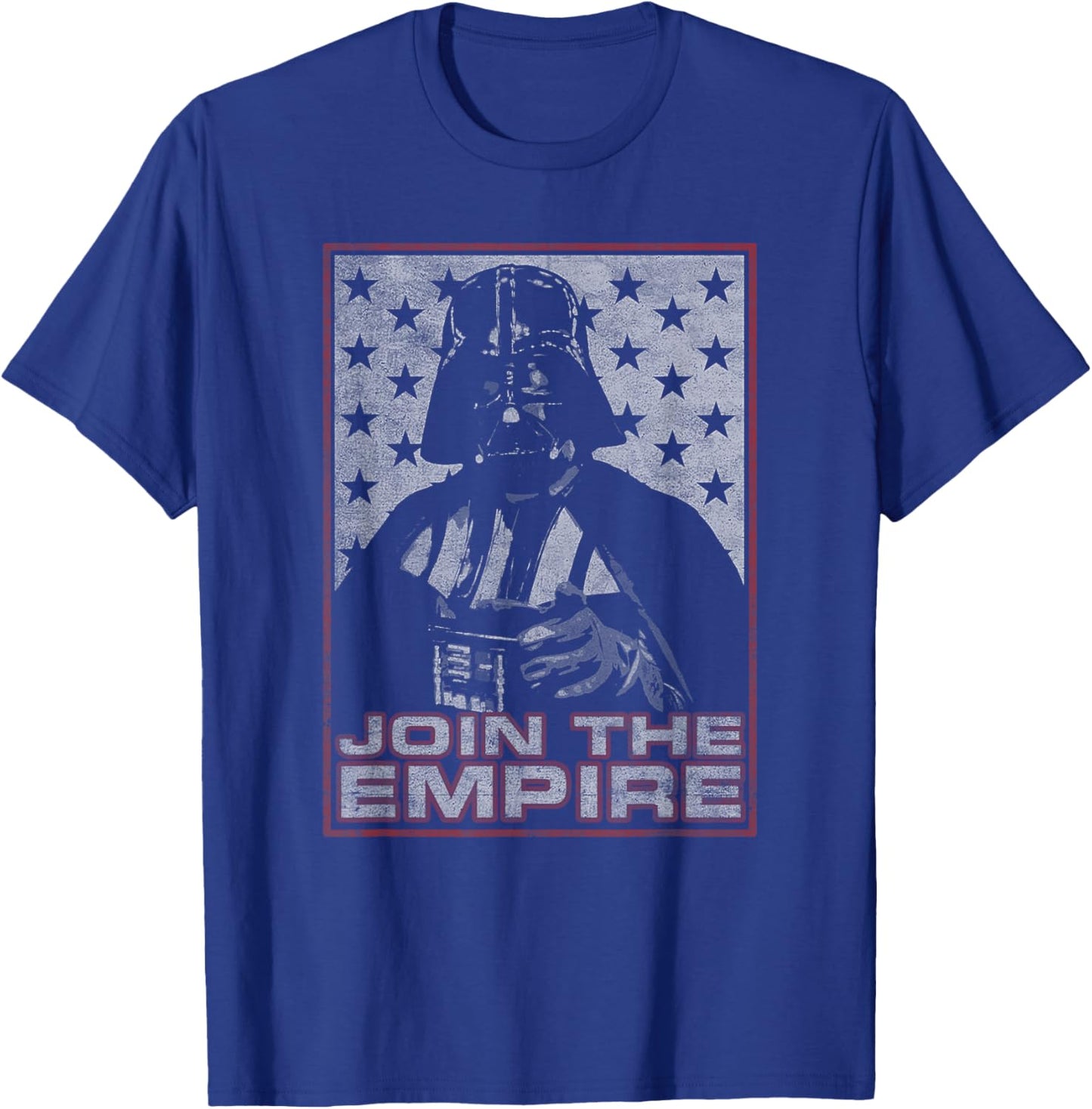 Star Wars Classic Join The Empire Darth Vader Distressed Ad T-Shirt - T-Shirt | Royal