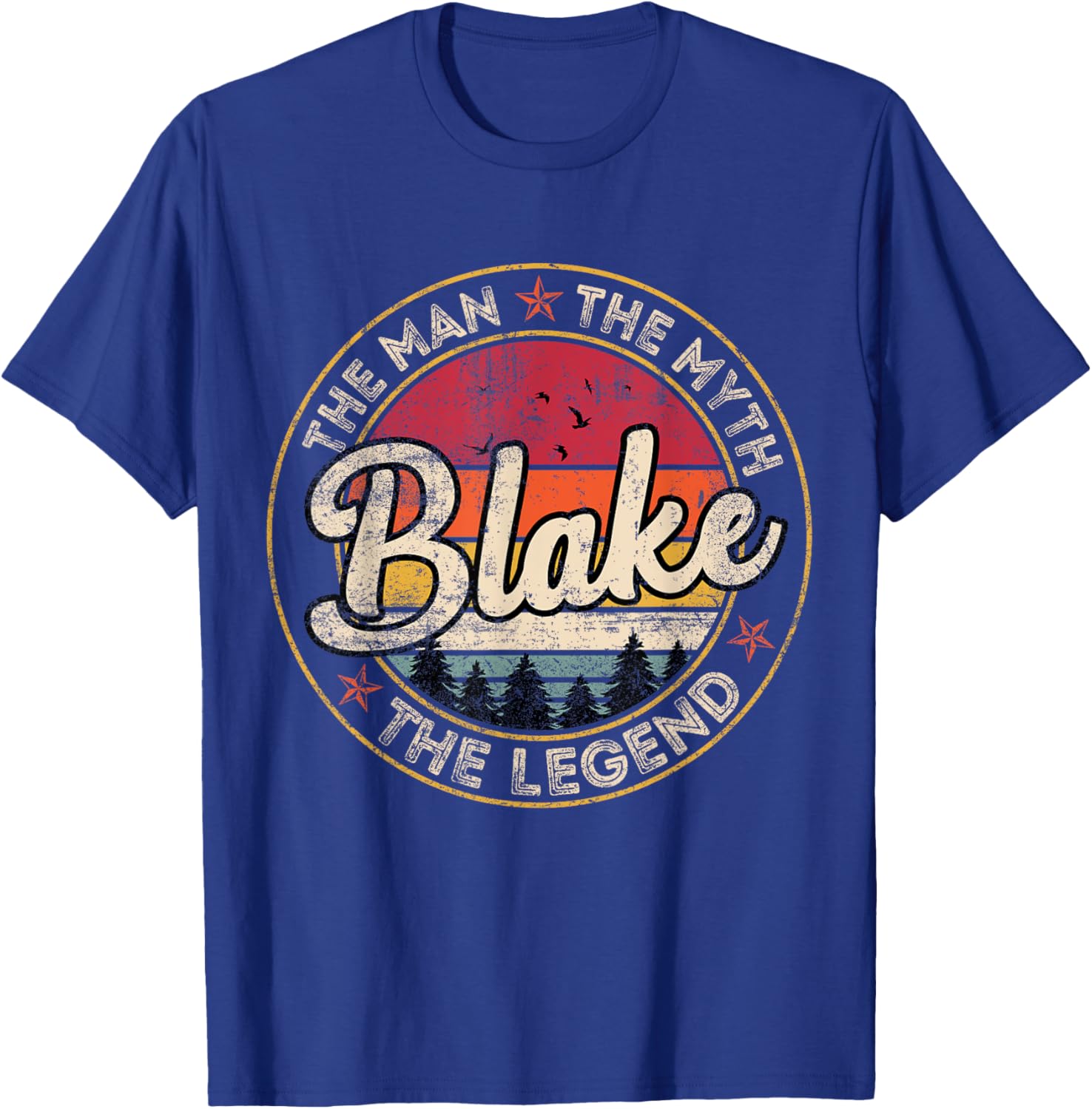 Blake The Man The Myth The Legend Personalized Name T-Shirt - T-Shirt | Royal
