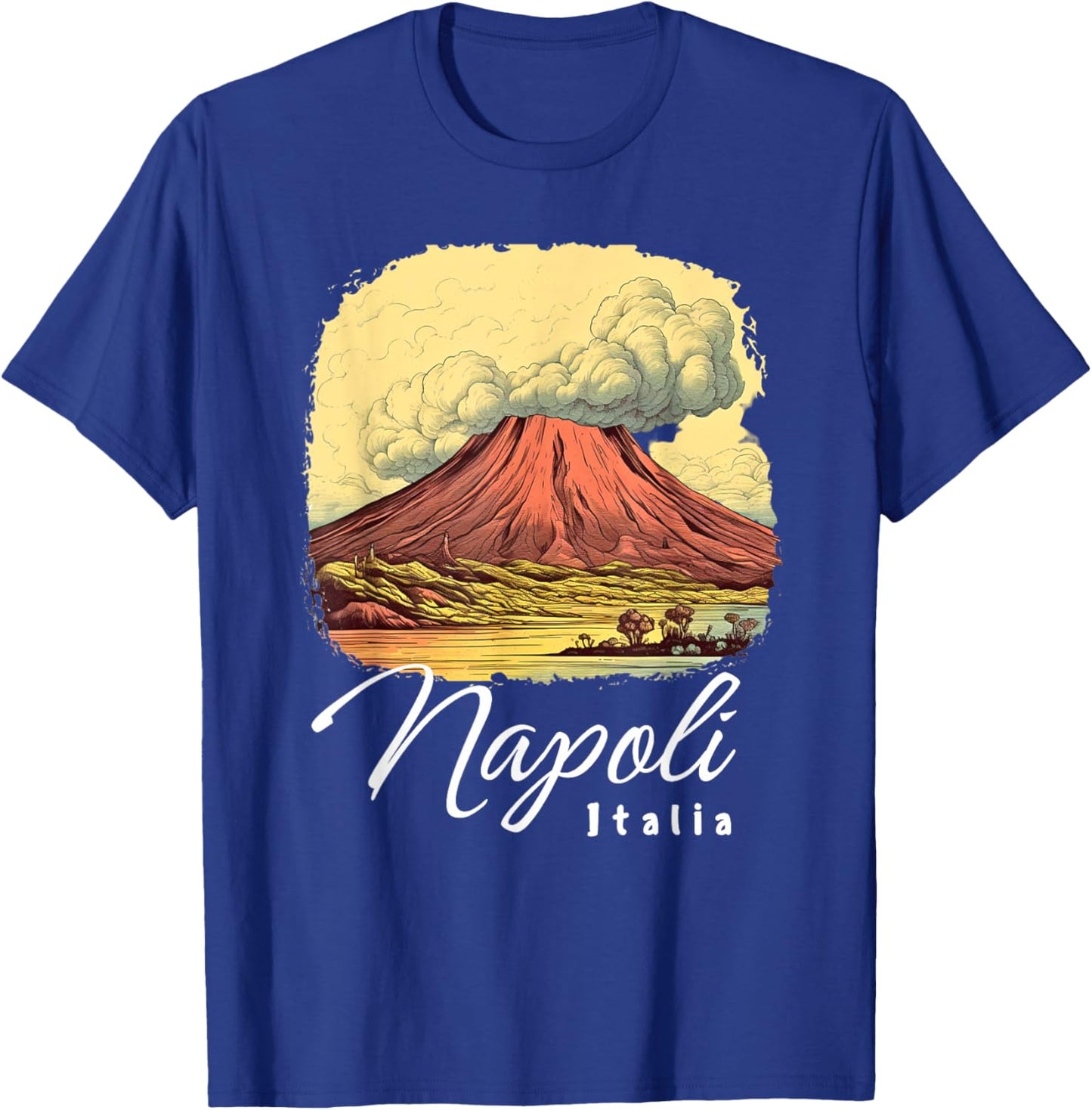 Retro Mount Vesuvius Napoli Italia / Naples Italy / Naples T-Shirt - T-Shirt | Royal