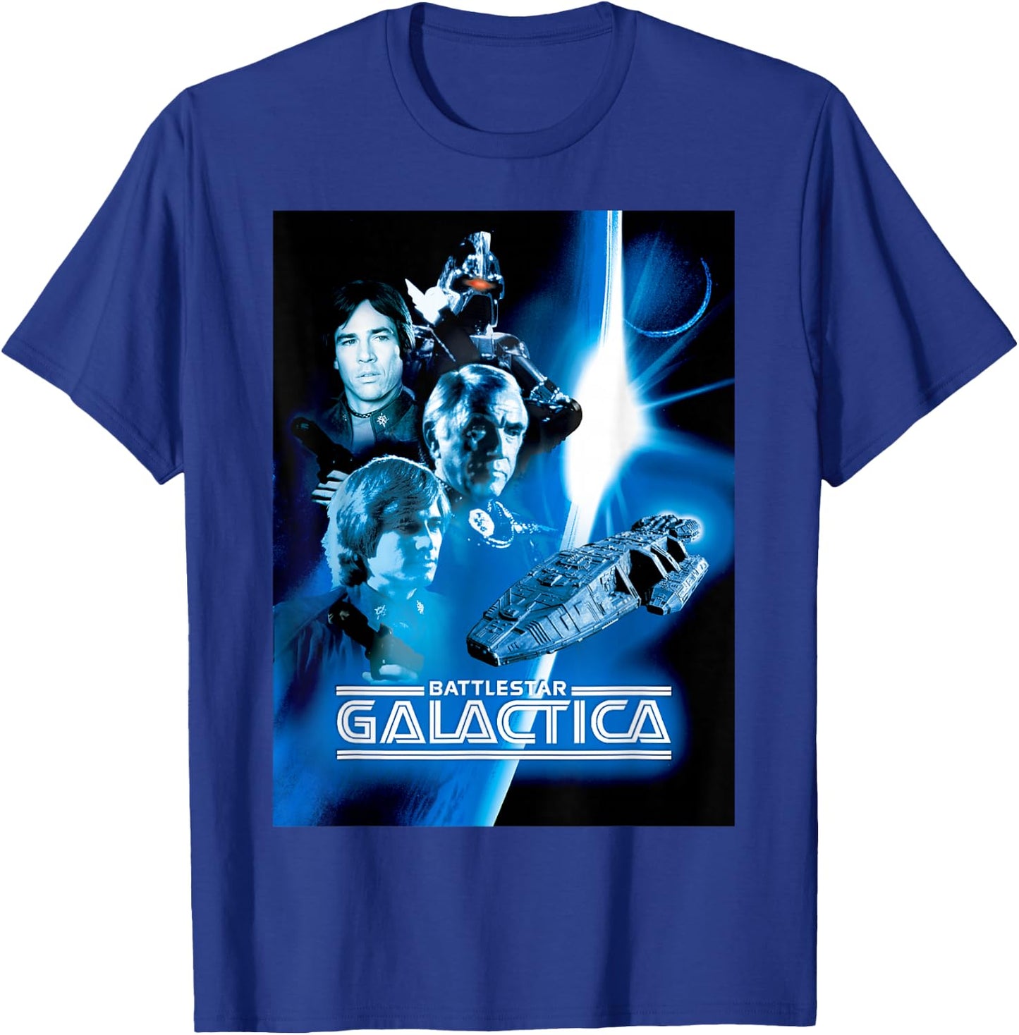 Battlestar Galactica Blue Hue Classic Poster T-Shirt - T-Shirt | Royal