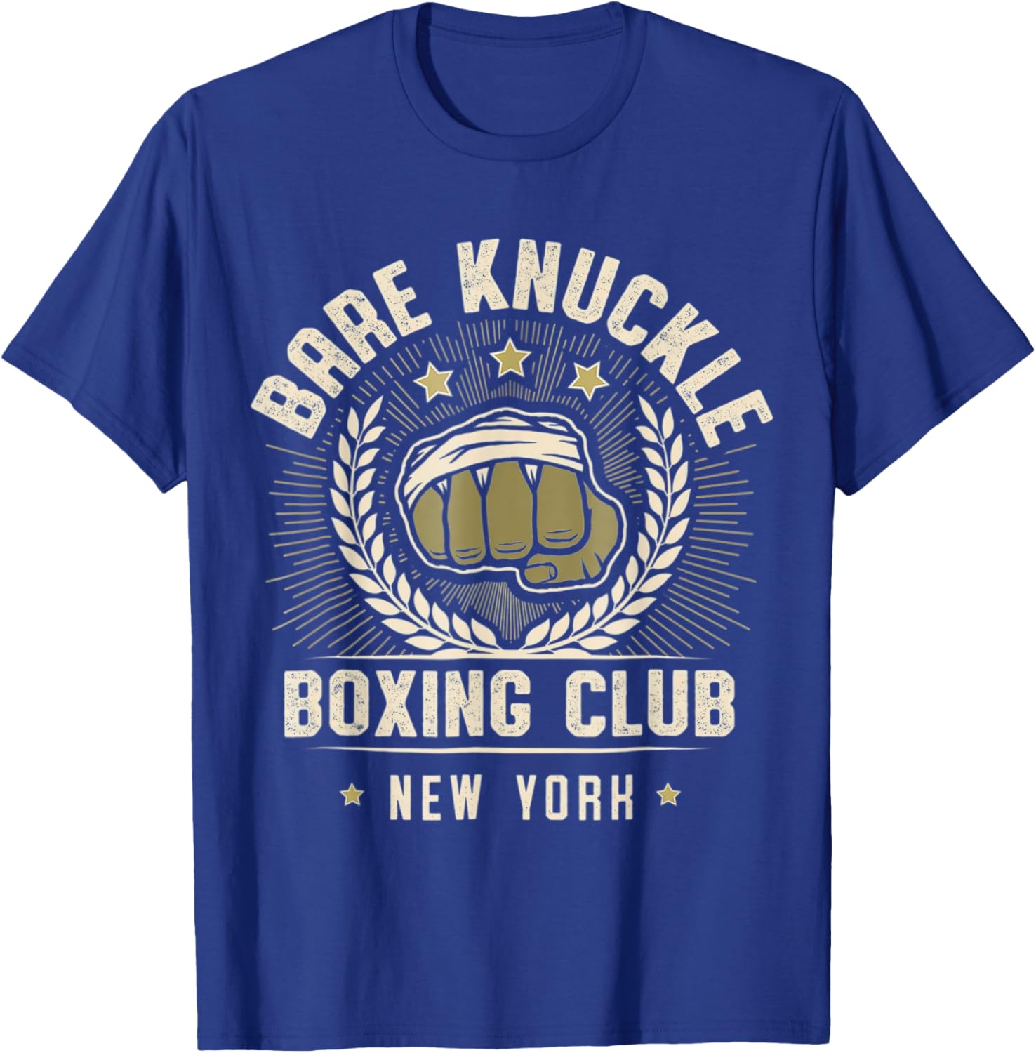 Vintage Bare Knuckle Boxing Club Est 1950 Boxing Hand T-Shirt - T-Shirt | Royal