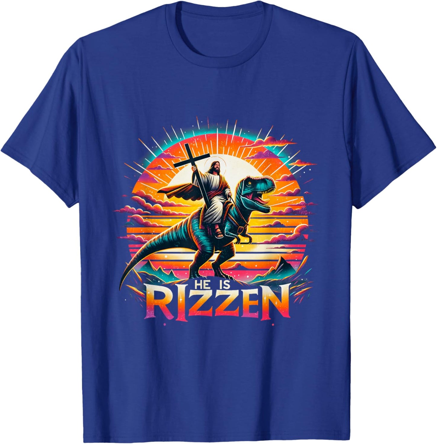 Jesus Has Rizzen He Is Rizzen Christian Jesus Is Rizzen Cool T-Shirt - T-Shirt | Royal