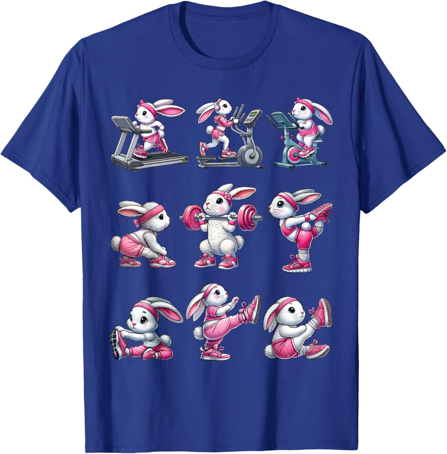 Easter Bunny Fitness Collection Gym Workout Weightlifting T-Shirt - T-Shirt | Royal