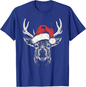 Reindeer Christmas Dark Brown T-Shirt - T-Shirt | Royal