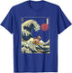 Long Haired Dachshund Japanese Kanagawa Wave Funny Surf Dog T-Shirt - T-Shirt | Royal
