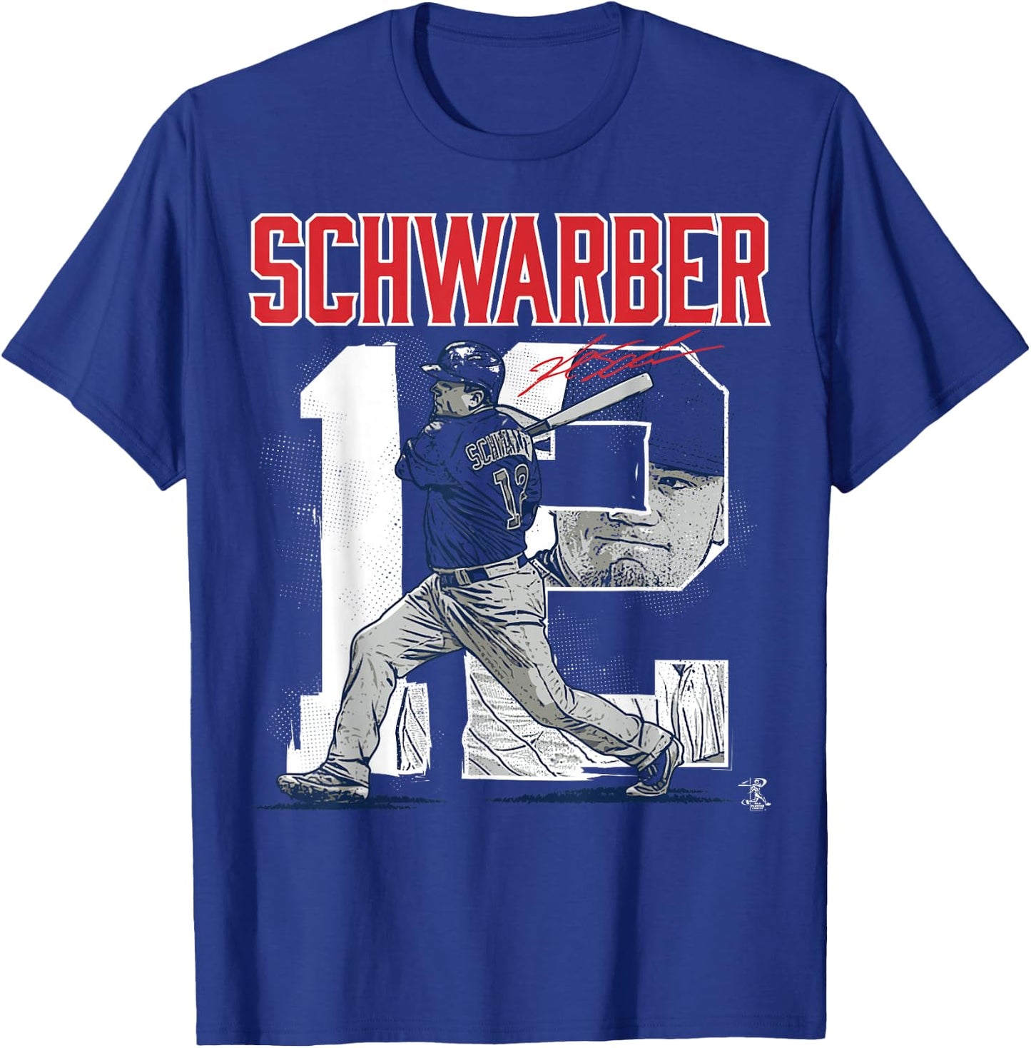 Kyle Schwarber Player Number - Apparel T-Shirt - T-Shirt | Royal