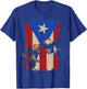 Puerto Rico Flag Cockfighter Game Fowl Cockfighting Rooster T-Shirt - T-Shirt | Royal