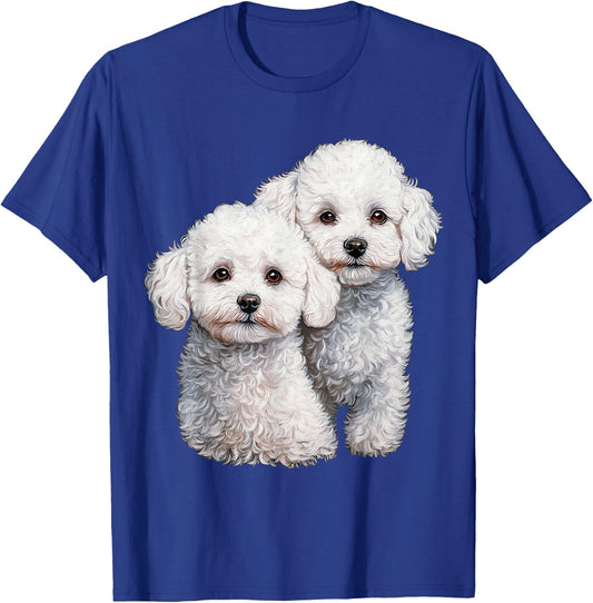 Bichon Frise Dog Graphic Pet Illustration Bichon Frise T-Shirt - T-Shirt | Royal