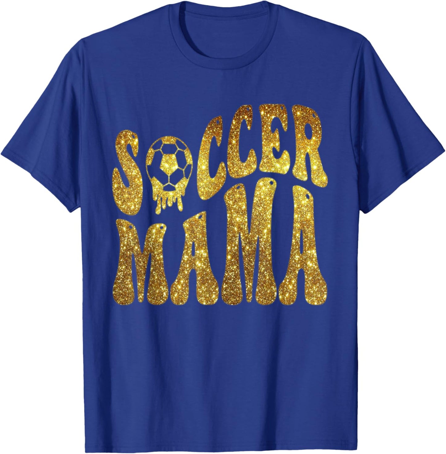 Soccer mama gold print funny mom T-Shirt - T-Shirt | Royal