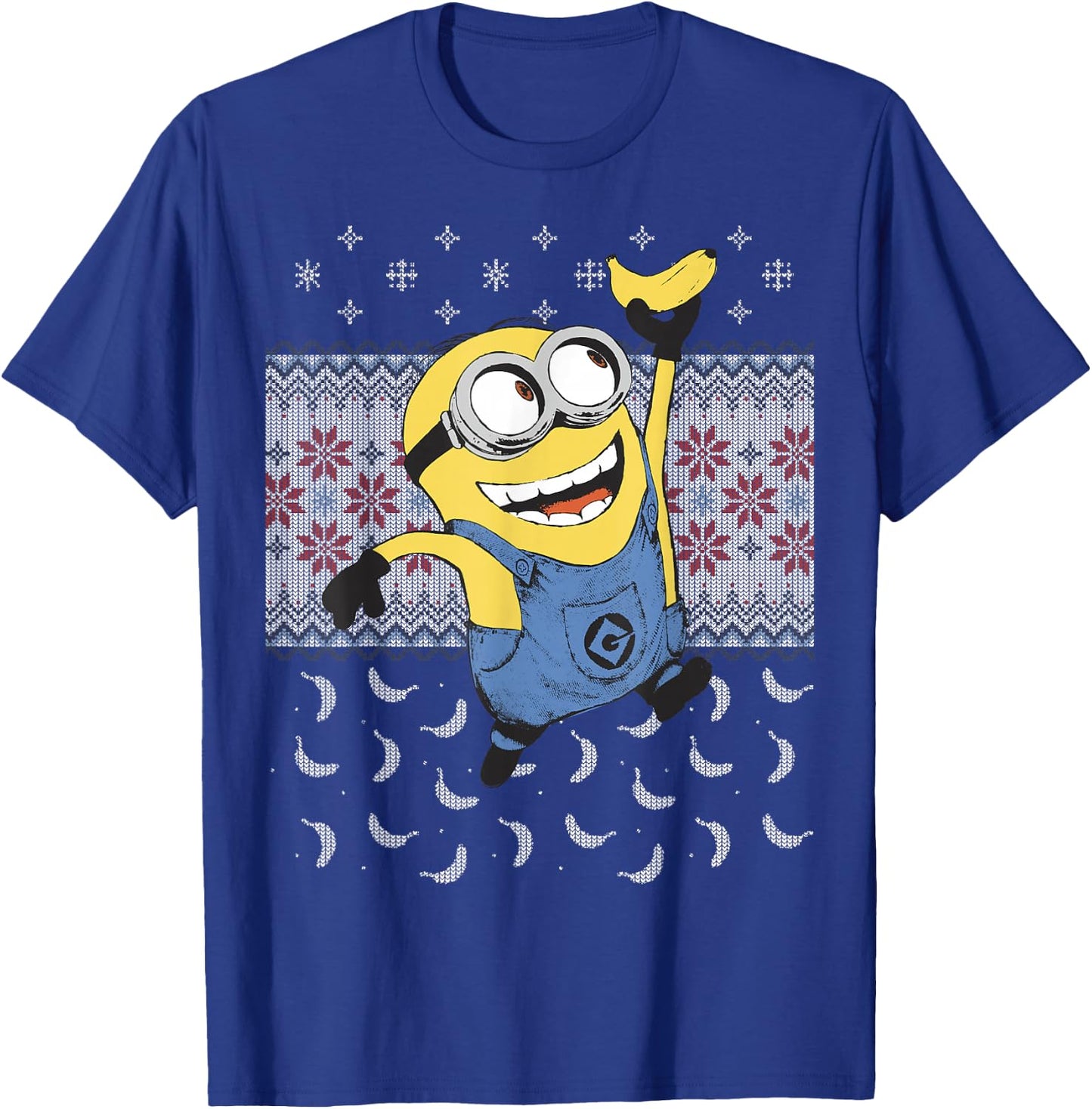 Despicable Me Minions Banana Ugly Christmas T-Shirt - T-Shirt | Royal