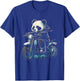 Panda riding motorcycle biker panda bear motorcyclist gift T-Shirt - T-Shirt | Royal